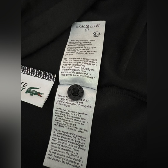 Lacoste Sport Novak Djokovic Ultra Dry Black/Red Polo Shirt Men's size XL - Picture 10 of 10